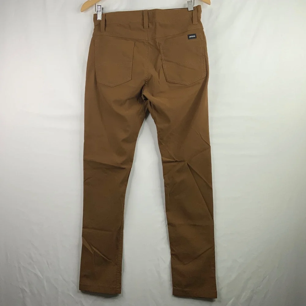 Prana Brion Slim Fit Pants Mens 28x30 Brown ReZion Stretch Hiking Travel Casual
